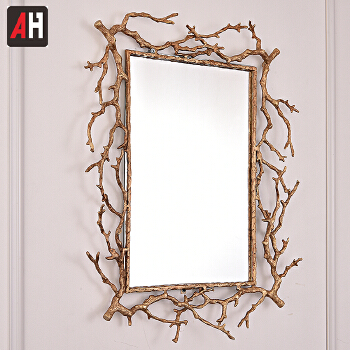 Frame decorative square decorative wall mirror made in brass